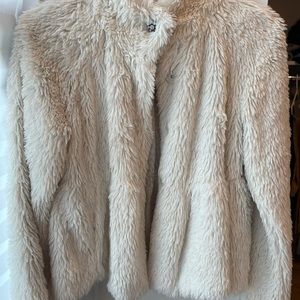 Rebecca Taylor fluffy peplum coat